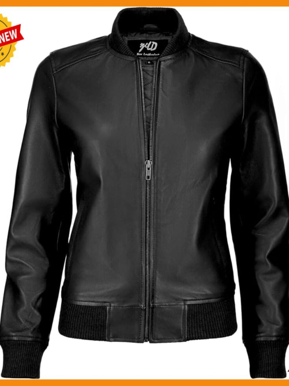 Genuine Leather Bomber Jacket Women's Winter Insulated Quilted Lining